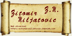 Žitomir Miljatović vizit kartica